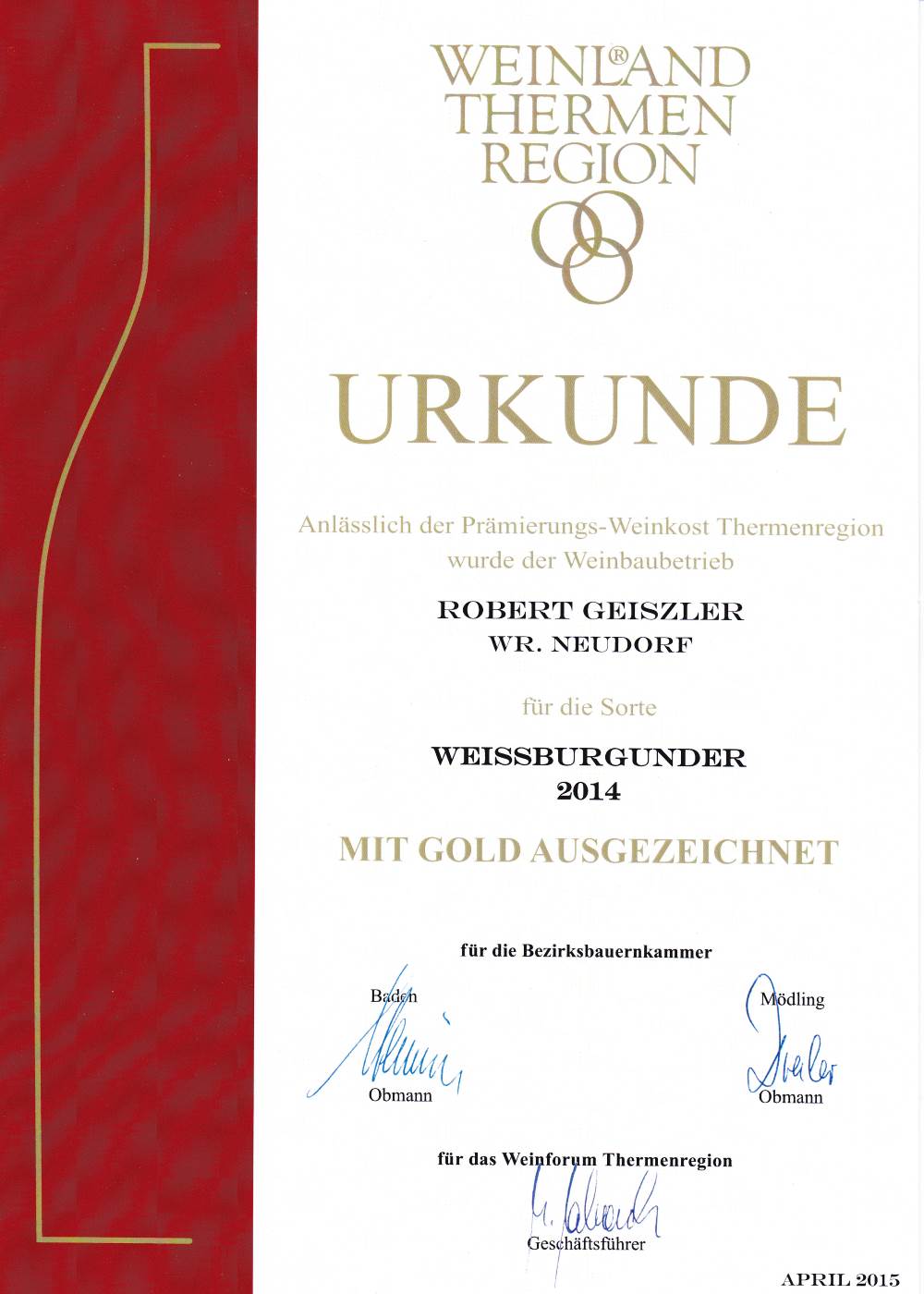 Weinauszeichnung