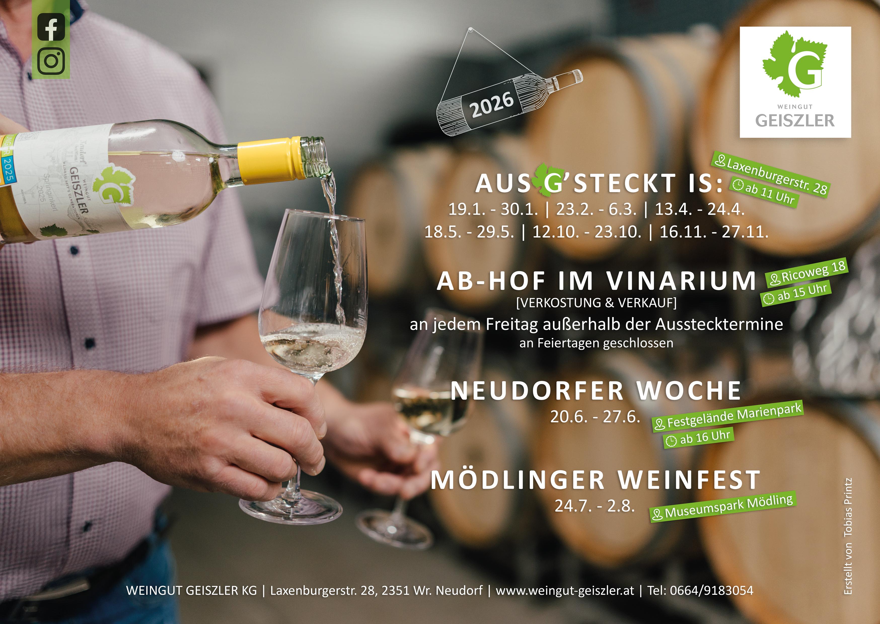 Aussteckkalender 2026